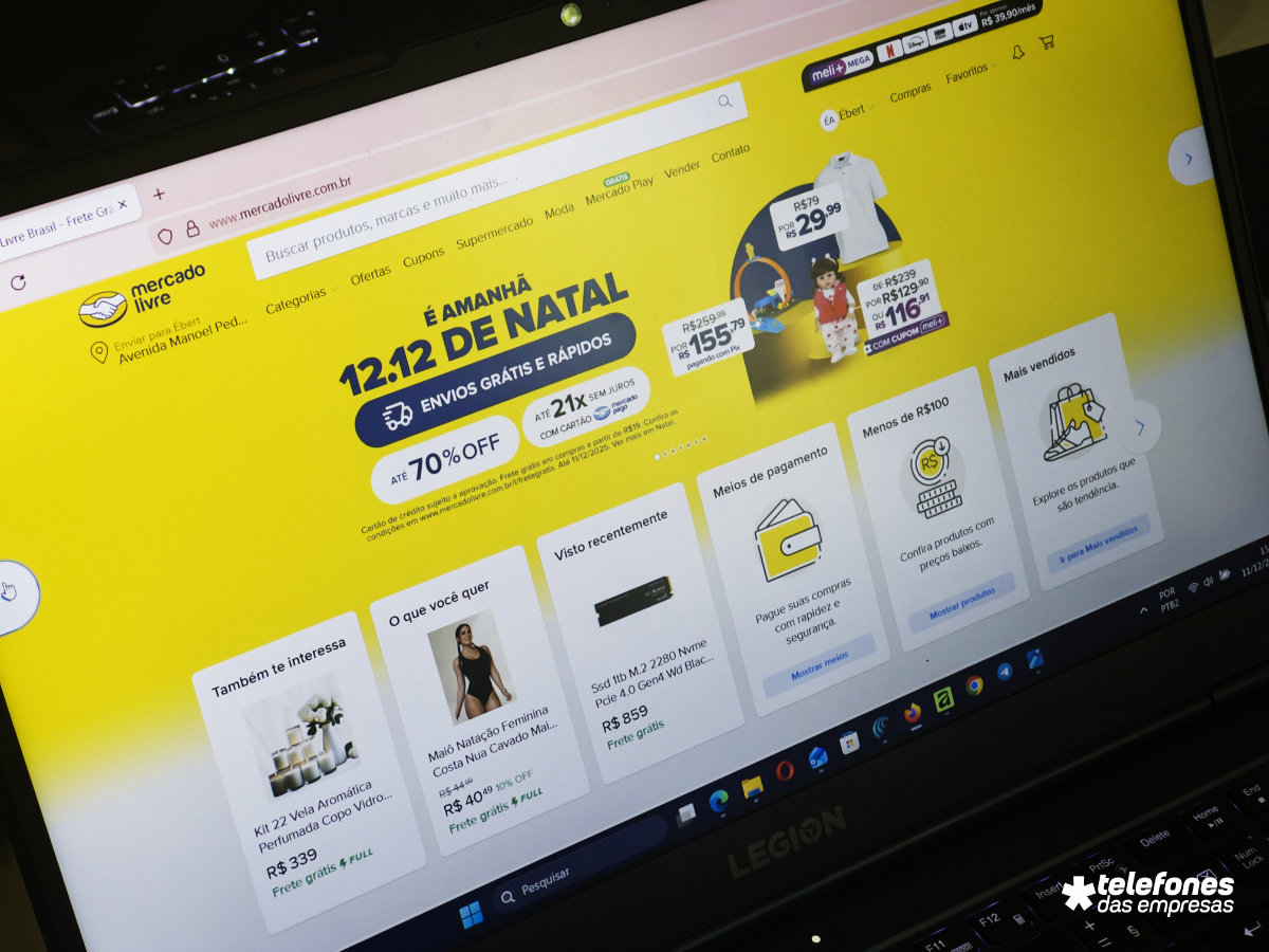 Homepage do Mercado Livre 11 de Dezembro de 2025