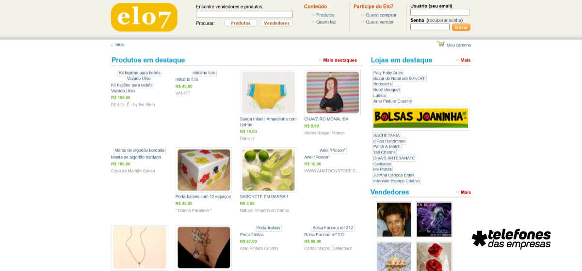 Site Elo7 Dezembro 2008